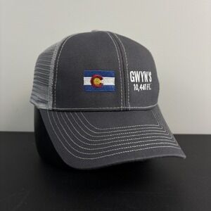 Gwyns High Alpine Snowmass Colorado Trucker Hat Ski Resort Grey Strapback Cap
